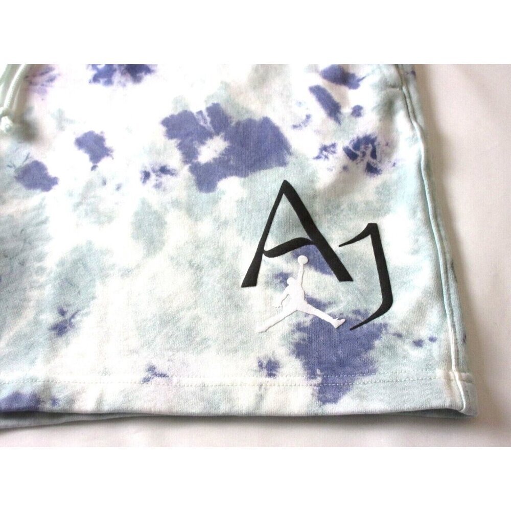 Men's Jordan Sport DNA Fleece Tie Dye Shorts Ocean Cube White Green Purple NWT - Picture 2 of 6